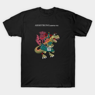 Clanosaurus Rex ARMSTRONGsaurus rex Plaid Armstrong Family Tartan T-Shirt